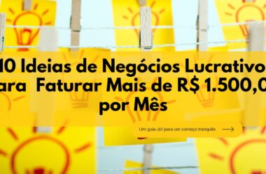 10 Ideias de Negócios Lucrativos para Faturar Mais de R$ 1.500,00 por Mês